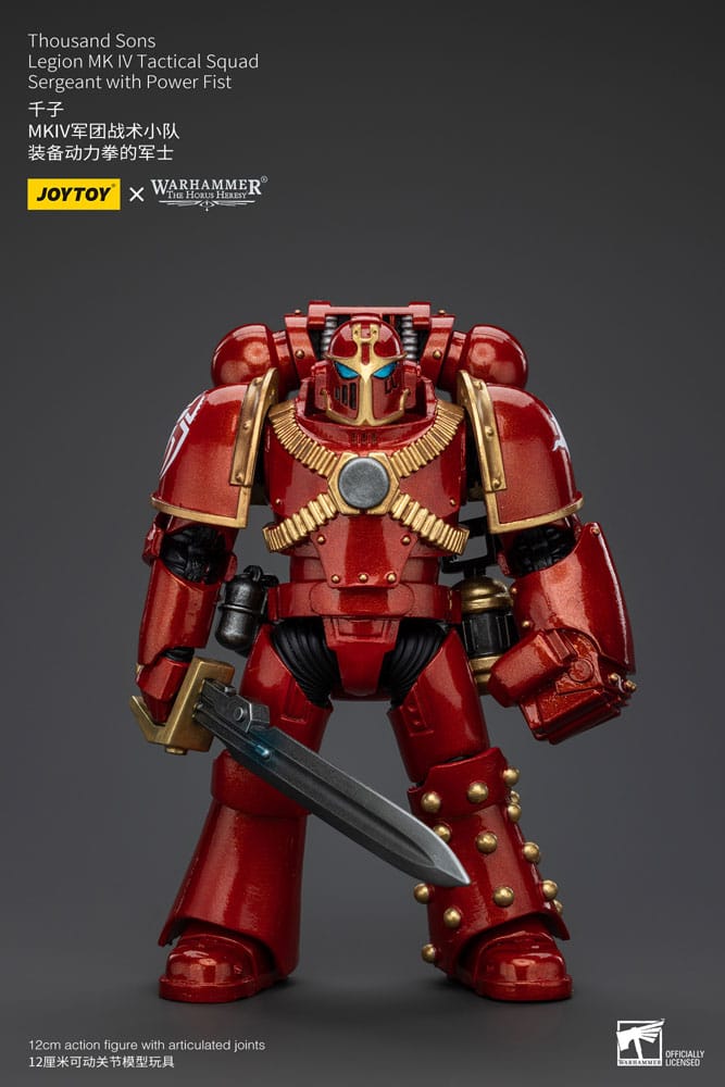 Warhammer Sergeant with Power Fist Thousand Sons MK Four Tactical Squad The Horus Heresy Action Figure 12 cm
