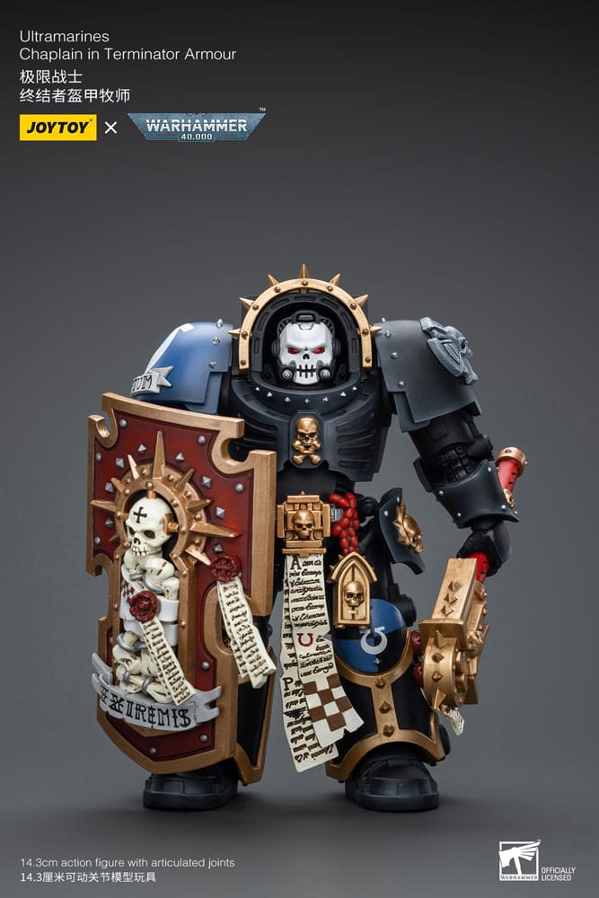 Warhammer Ultramarines Chaplain Terminator Armour 40k Action Figure 12 cm