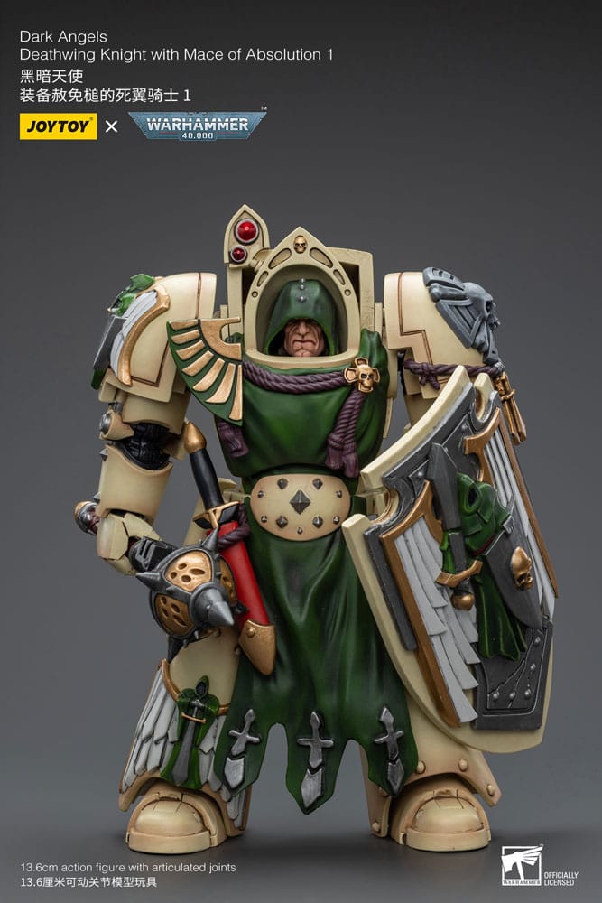 Warhammer 40k Dark Angels Deathwing Knight with Mace of Absolution Action Figure 12 cm