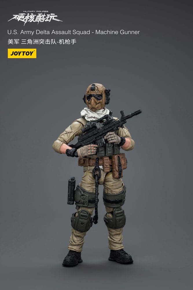 Hardcore Coldplay US Army Delta Assault Squad Machine Gunner Action Figure 11 cm