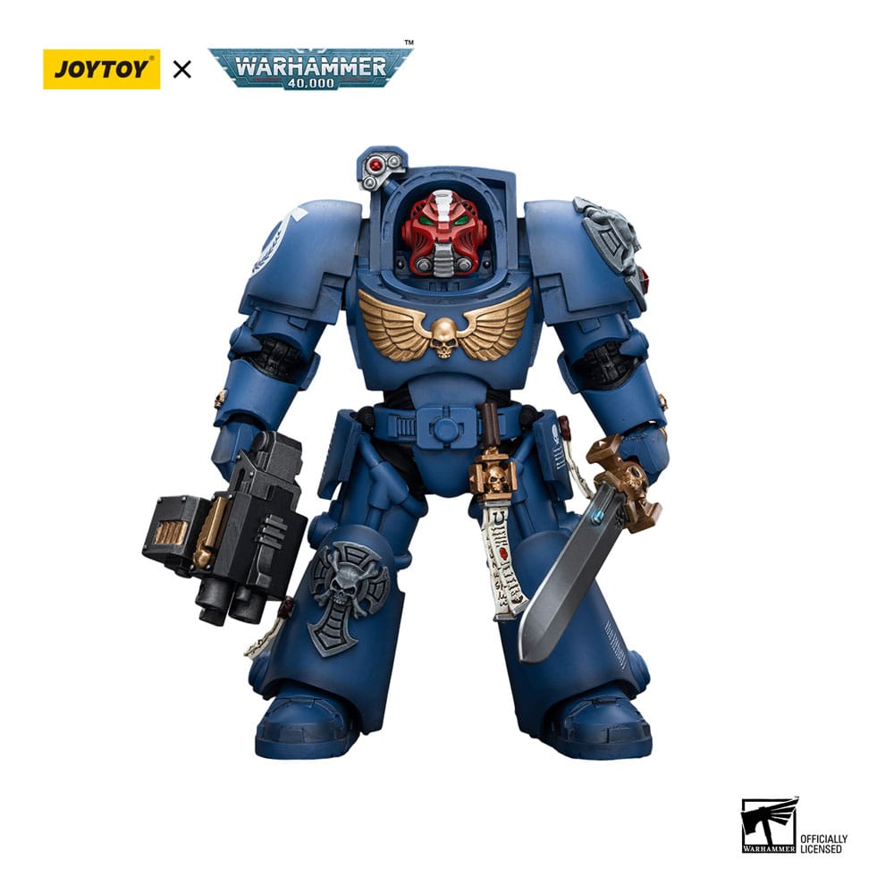 Warhammer 40k Ultramarines Terminator Squad Sergeant Action Figure 12 cm