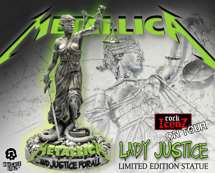 KnuckleBonz Rock Iconz On Tour Metallica Lady Justice Limited Edition Collectible Statue