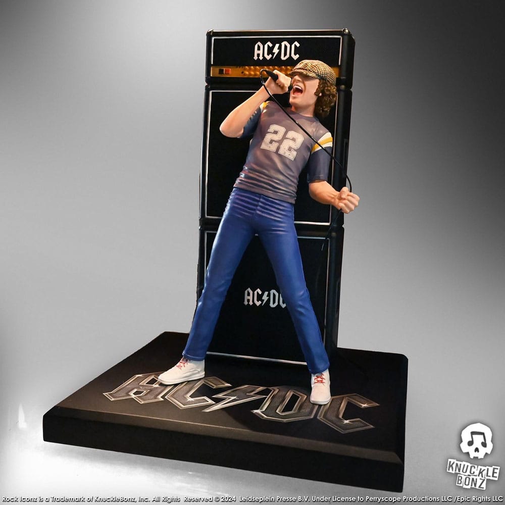 AC DC Brian Johnson Rock Iconz Statue 23cm