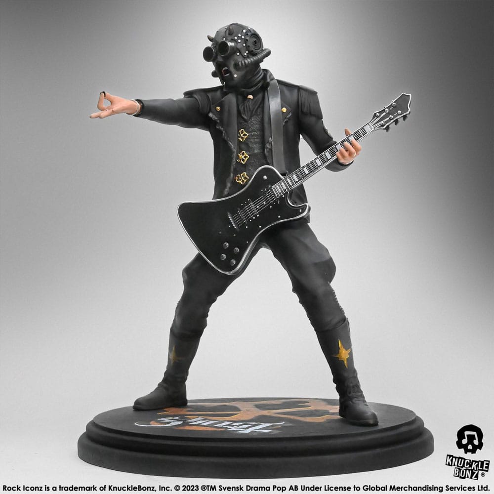 Ghost Nameless Ghoul II Black Guitar Rock Iconz Statue 1 9 Scale 22cm