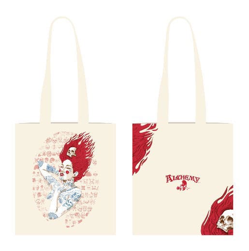 Alchemy Flame Tote Bag Gothic Fantasy Design