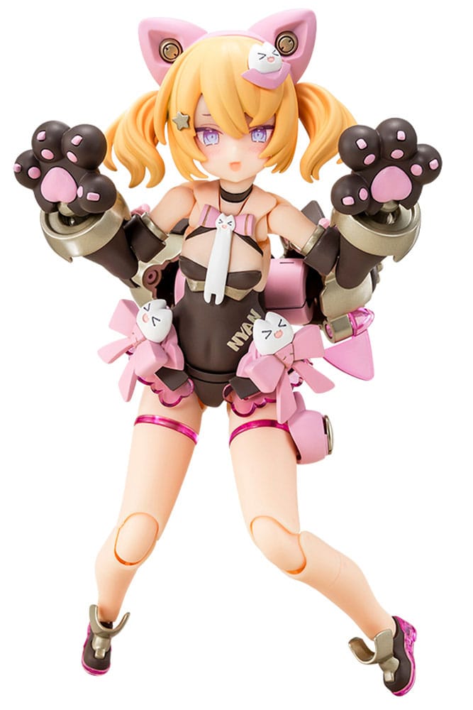 Megami Device Puni Mofu Kuro Mao Plastic Model Kit Fourteen Centimeter