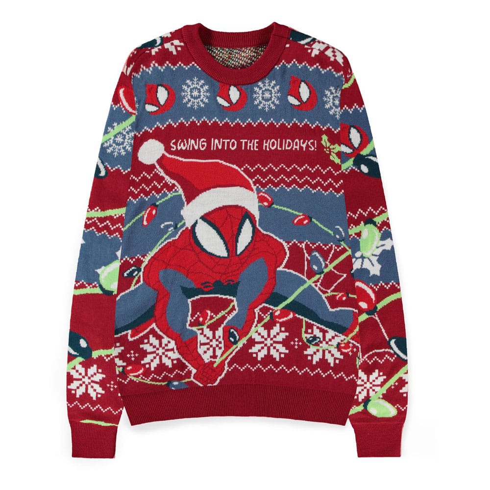 Marvel Spider-Man Holiday Swing Spider-Man Christmas Sweater Size XL