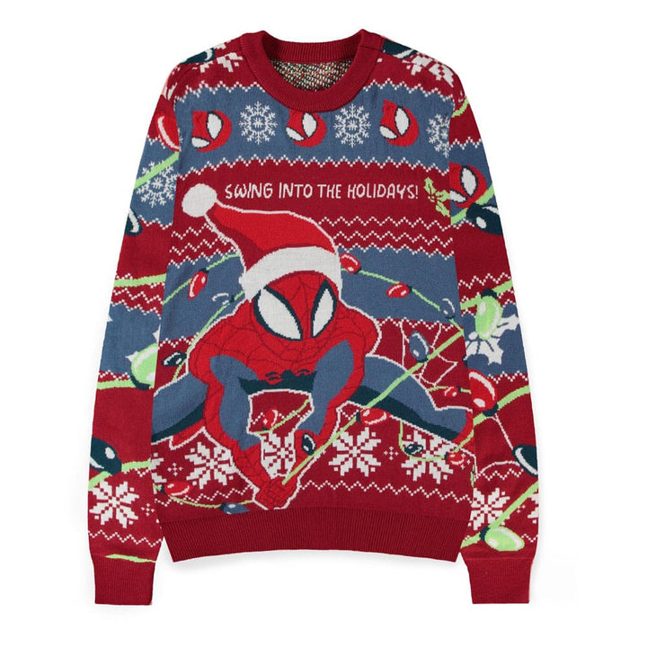 Marvel Spider-Man Holiday Swing Spider-Man Christmas Sweater Size XL