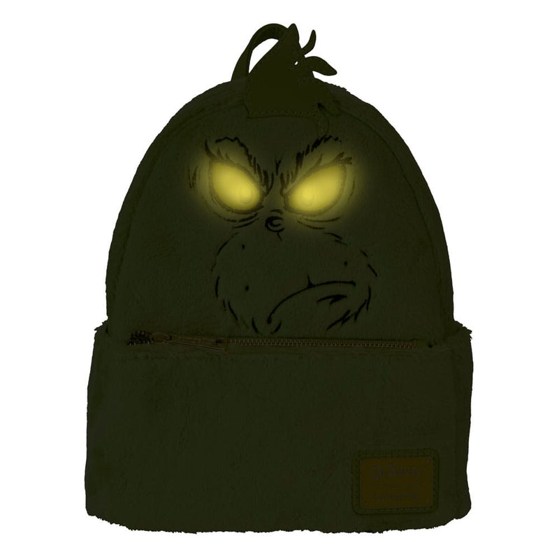 Loungefly Dr. Seuss' How The Grinch Stole Christmas! Plush Cosplay Light Up Mini Backpack, alternate view