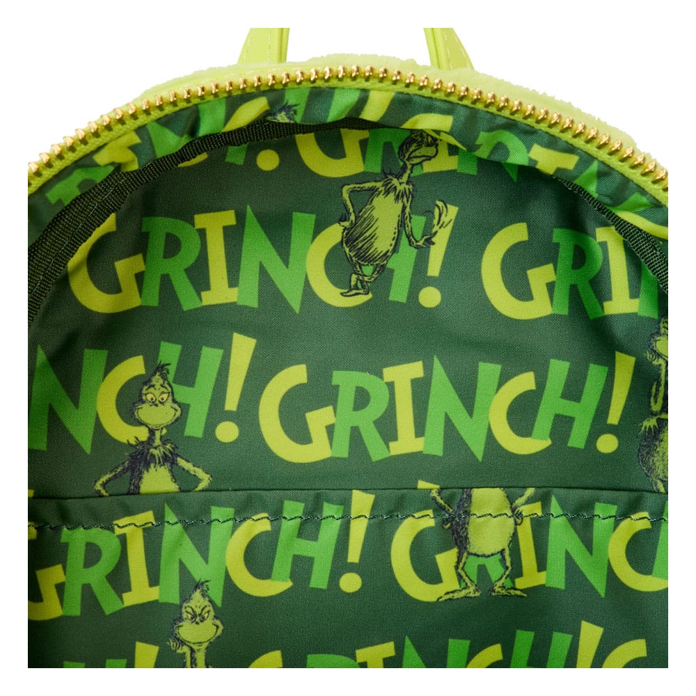 Loungefly Dr. Seuss' How The Grinch Stole Christmas! Plush Cosplay Light Up Mini Backpack