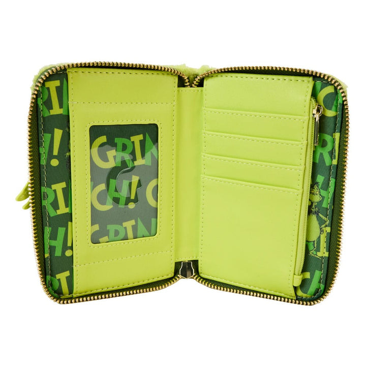 Loungefly Dr. Seuss' How The Grinch Stole Christmas! Plush Cosplay Glow Zip Around Wallet