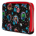Loungefly Marvel Avengers Tattoo Zip Around Wallet, close-up detail