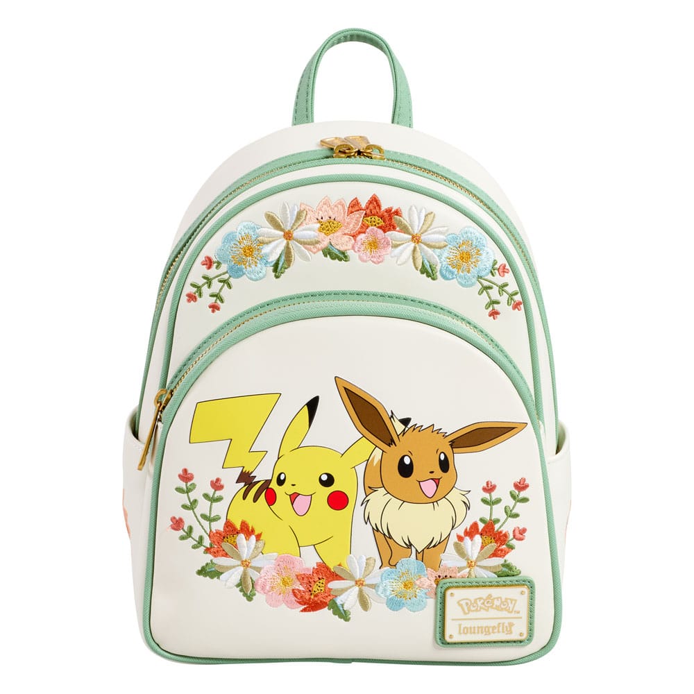 Pikachu & Eevee Floral Pokemon Loungefly Mini Backpack