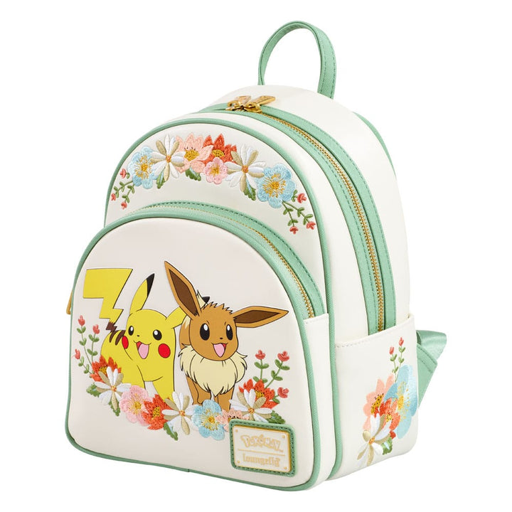 Pikachu & Eevee Floral Pokemon Loungefly Mini Backpack