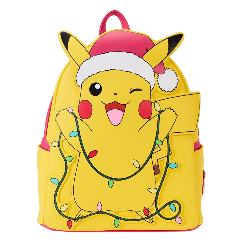 Loungefly Pokémon Santa Pikachu Christmas Lights Light Up Mini Backpack