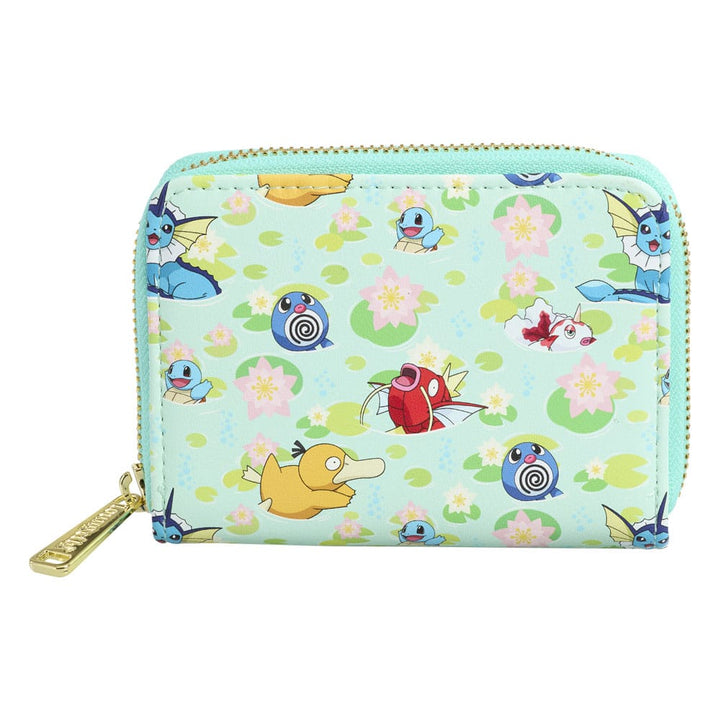Loungefly Pokemon Water Type All Over Print Zip Around Wallet