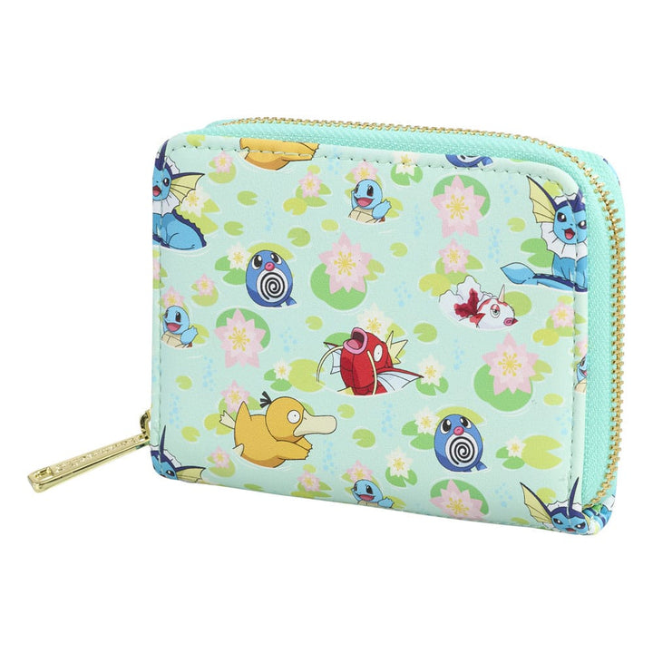 Loungefly Pokemon Water Type All Over Print Zip Around Wallet