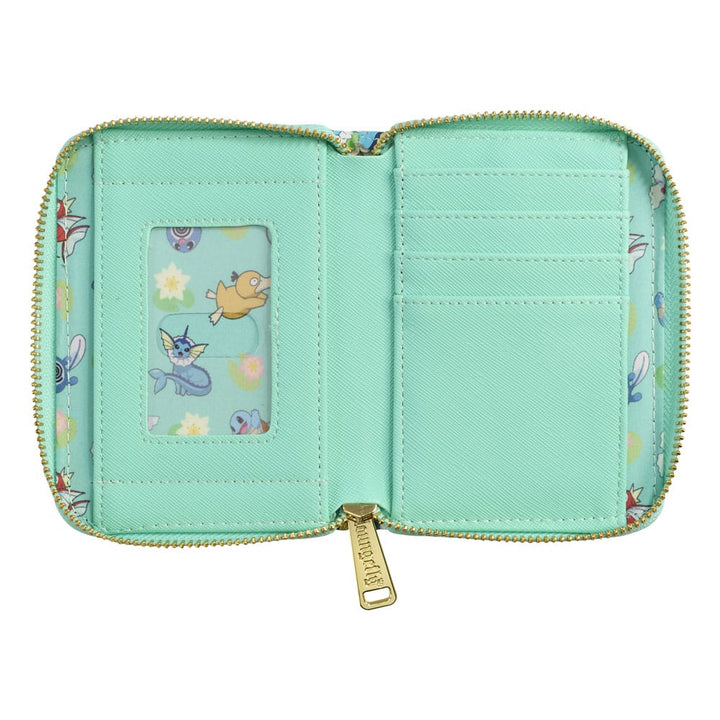Loungefly Pokemon Water Type All Over Print Zip Around Wallet
