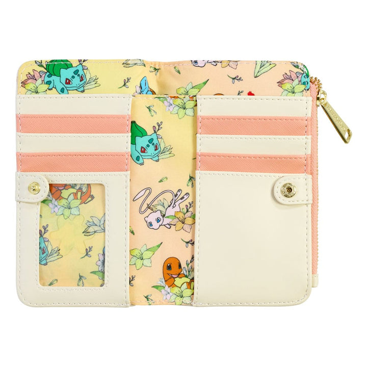 Loungefly Mew and Kanto Starters Pokemon Wallet