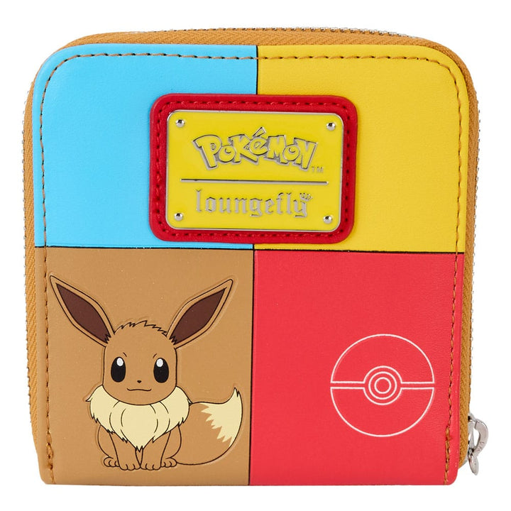 Loungefly Pokémon Color Block Starters Zip Around Wallet