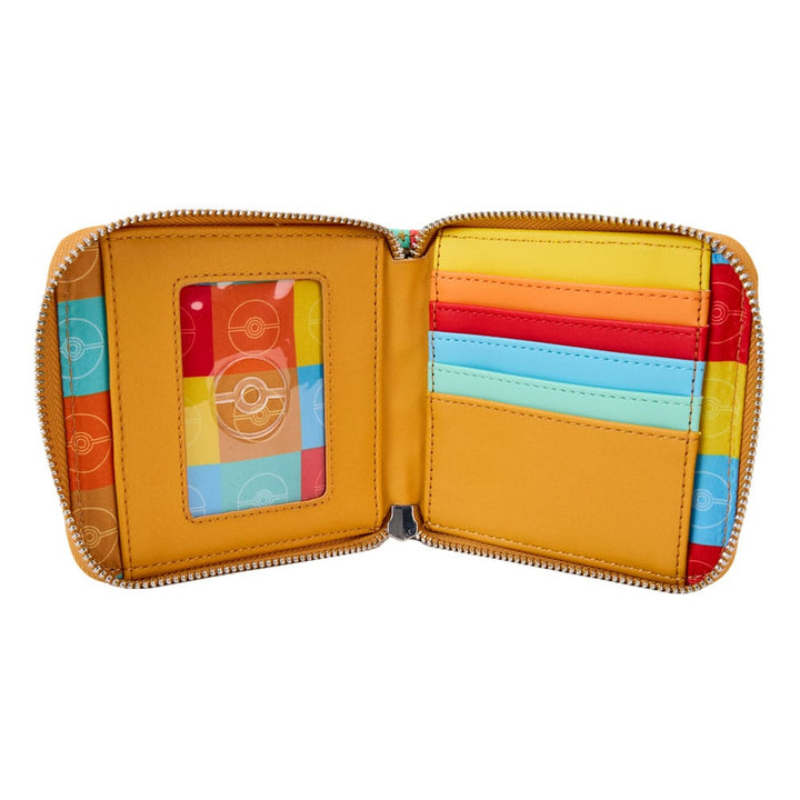 Loungefly Pokémon Color Block Starters Zip Around Wallet