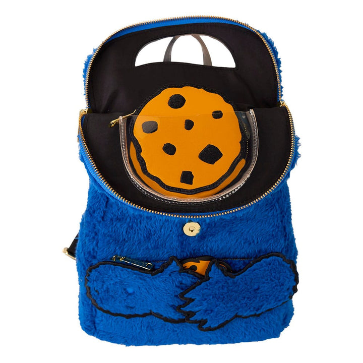 Loungefly Sesame Street Cookie Monster Plush Mini Backpack