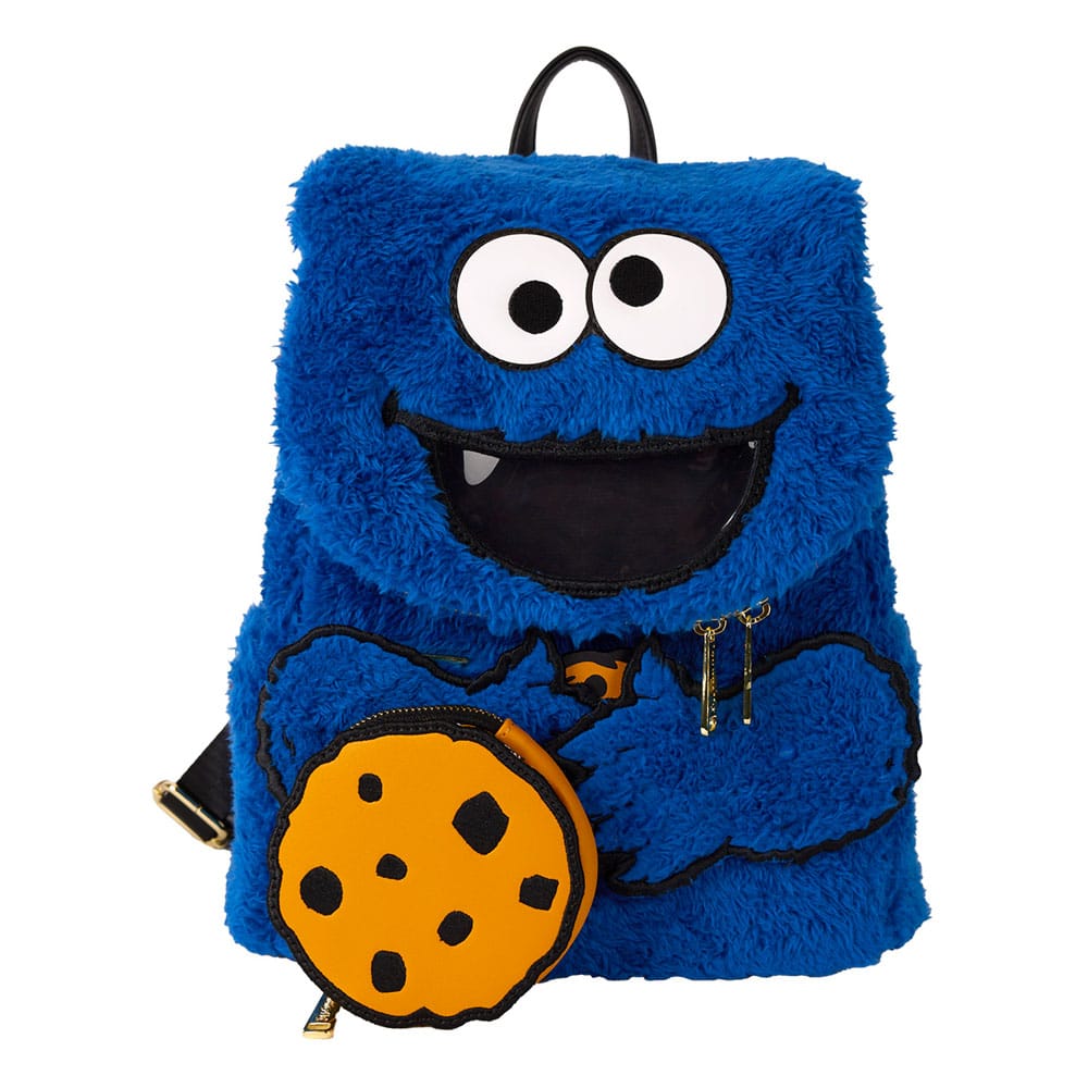 Loungefly Sesame Street Cookie Monster Plush Mini Backpack