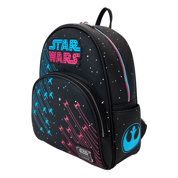 Loungefly Star Wars Rebels vs Empire Galactic Neon 70's Light Up Mini Backpack