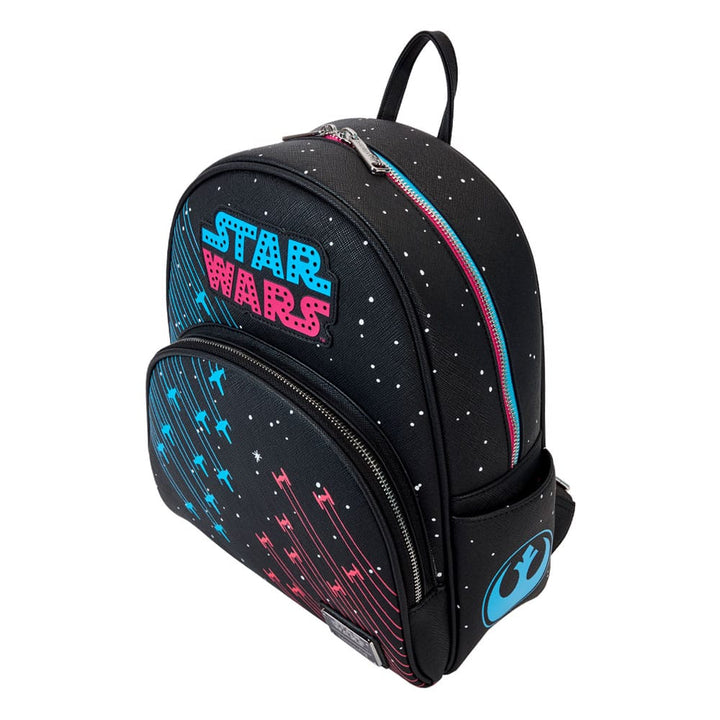 Loungefly Star Wars Rebels vs Empire Galactic Neon 70's Light Up Mini Backpack