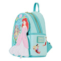 Loungefly The Little Mermaid Princess Series Lenticular Mini Backpack, side angle