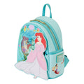 Loungefly The Little Mermaid Princess Series Lenticular Mini Backpack, close-up detail