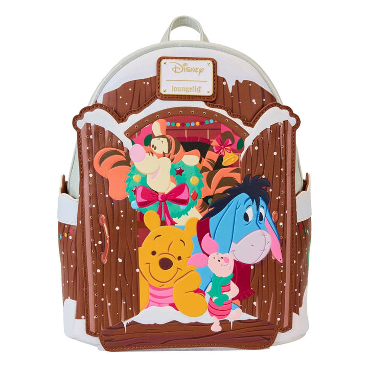 Loungefly Disney Winnie The Pooh Holiday Scene Pooh And Friends Mini Backpack