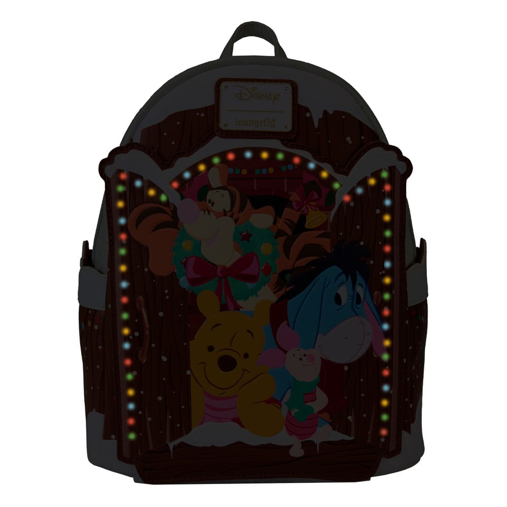 Loungefly Disney Winnie The Pooh Holiday Scene Pooh And Friends Mini Backpack