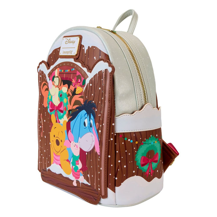 Loungefly Disney Winnie The Pooh Holiday Scene Pooh And Friends Mini Backpack