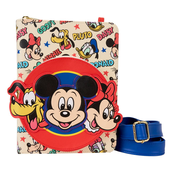 Mickey & Friends Classic All-Over Print Zip Around Crossbody Loungefly Journal