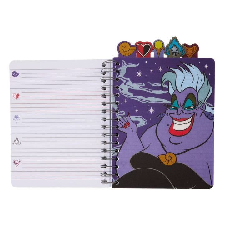 Disney Villains Iridescent All-Over Print Stationery Spiral Tab Loungefly Journal