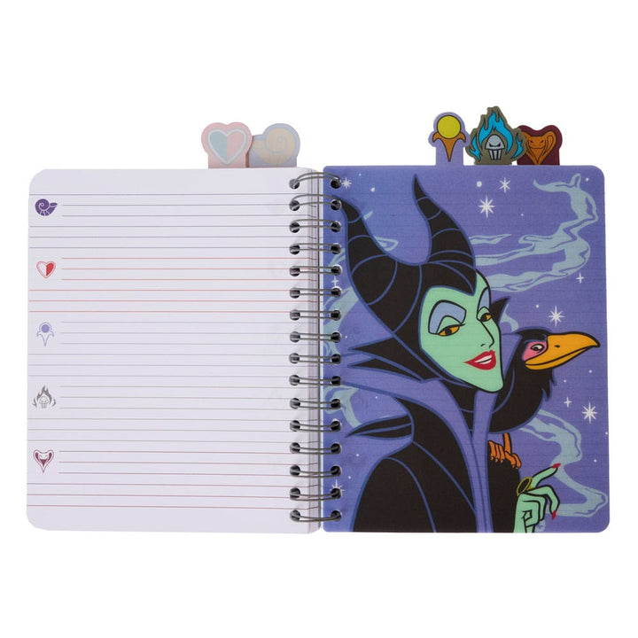 Disney Villains Iridescent All-Over Print Stationery Spiral Tab Loungefly Journal