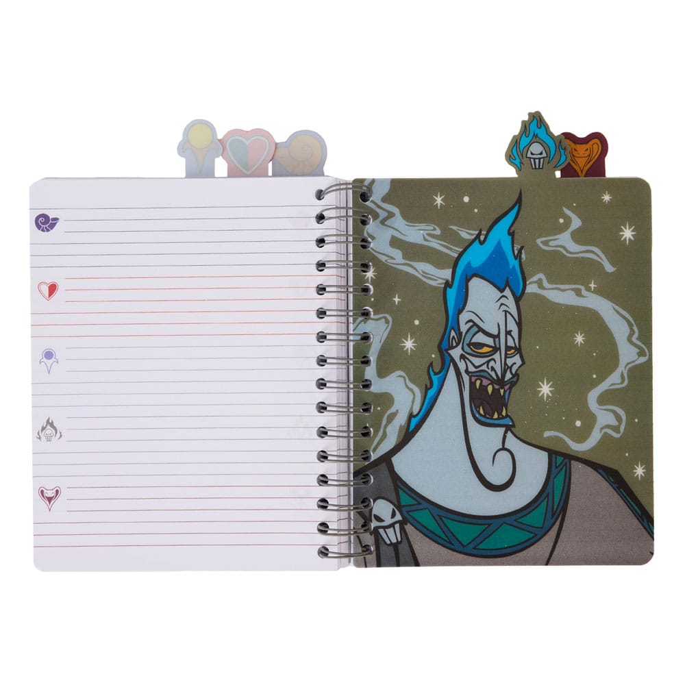 Disney Villains Iridescent All-Over Print Stationery Spiral Tab Loungefly Journal