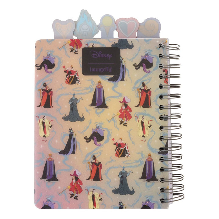 Disney Villains Iridescent All-Over Print Stationery Spiral Tab Loungefly Journal