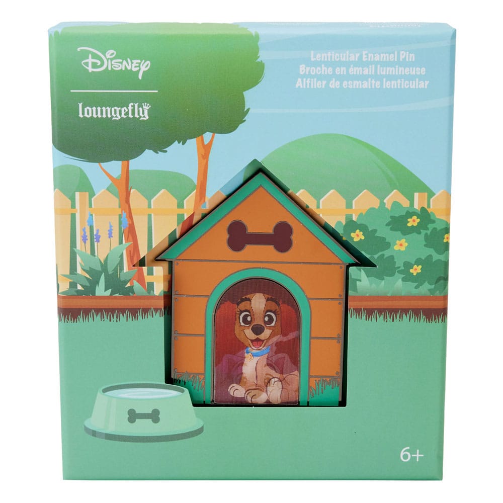 Disney Lady Lady and the Tramp Lenticular Enamel Pin 8 cm