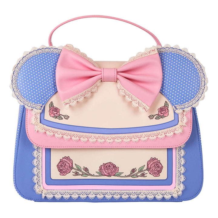 Disney Loungefly Minnie Mouse Floral and Lace Ears Crossbody Bag