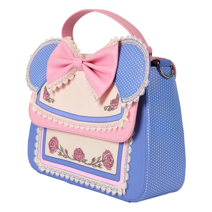 Disney Loungefly Minnie Mouse Floral and Lace Ears Crossbody Bag