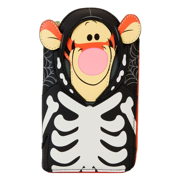 Winnie The Pooh Skeleton Tigger Cosplay Loungefly Glow Zip Around Wallet