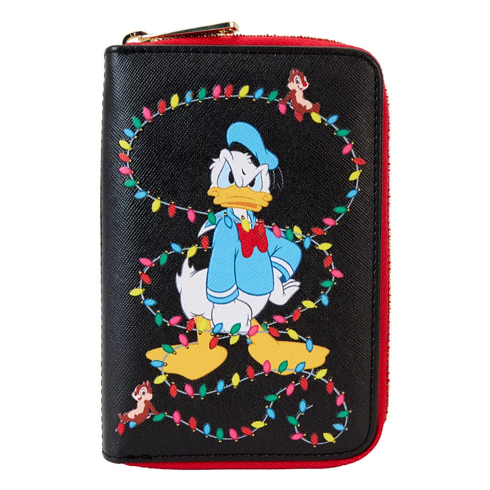 Loungefly Disney Donald Wrapped In Lights Zip Around Wallet