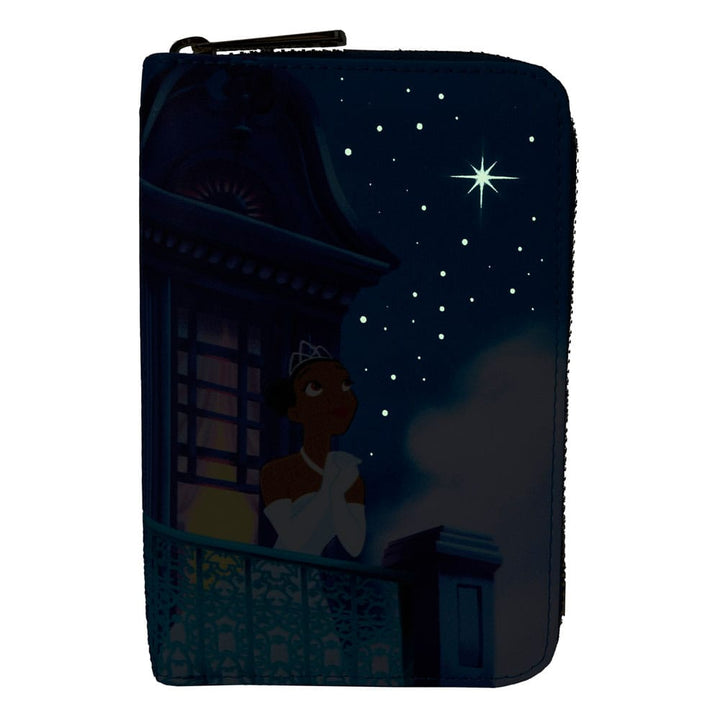 The Princess And The Frog 15th Anniversary Evening Star Glow Zip Around Loungefly Wallet