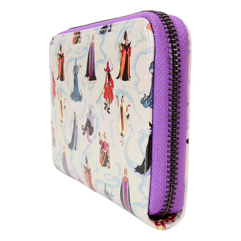 Disney Villains Iridescent All-Over Print Zip Around Loungefly Wallet