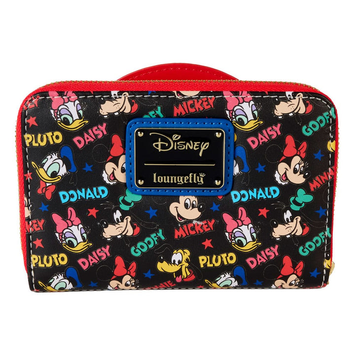 Mickey & Friends Classic All-Over Print Zip Around Loungefly Wallet