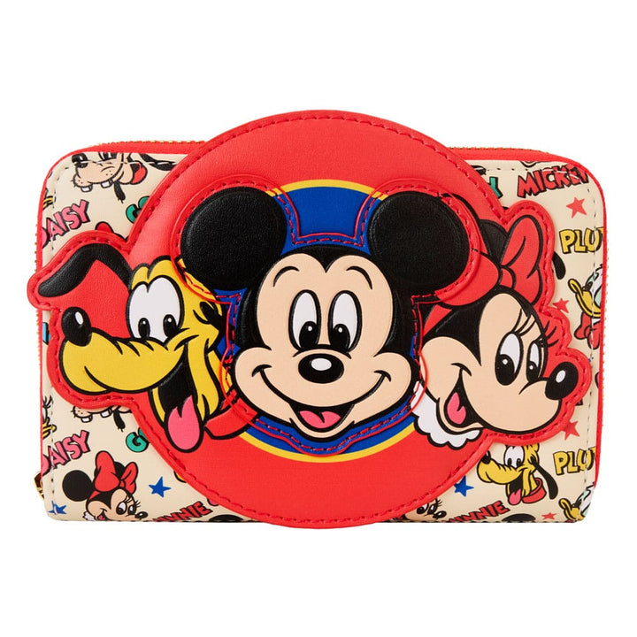 Mickey & Friends Classic All-Over Print Zip Around Loungefly Wallet