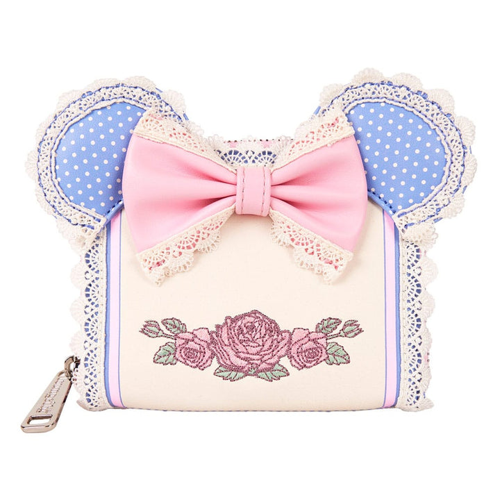 Disney Loungefly Minnie Mouse Floral and Lace Ears Wallet