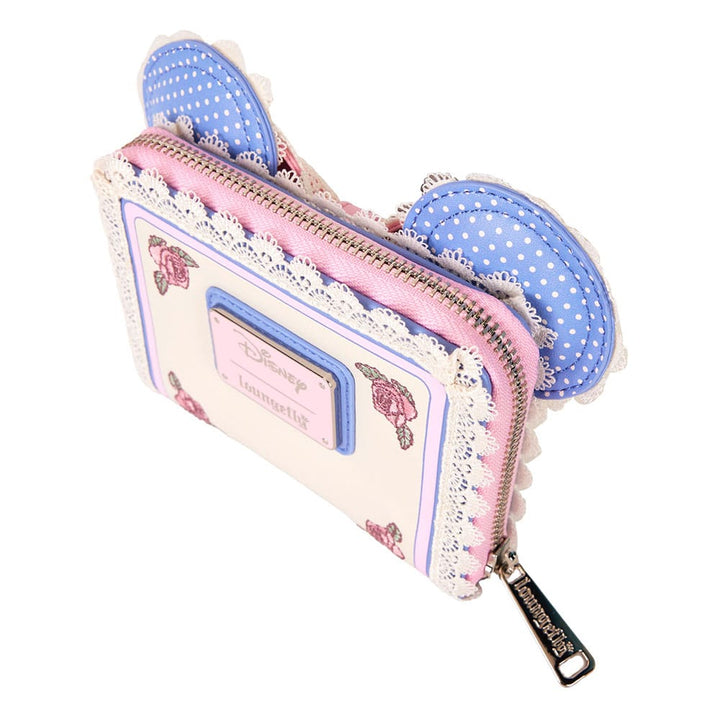 Disney Loungefly Minnie Mouse Floral and Lace Ears Wallet
